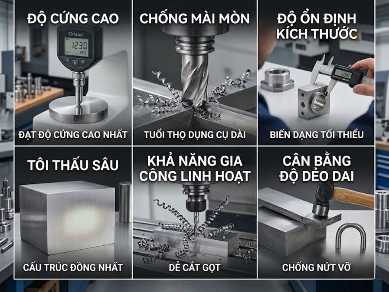 Cấu trúc vật lý và đặc tính kỹ thuật của thép SKD11